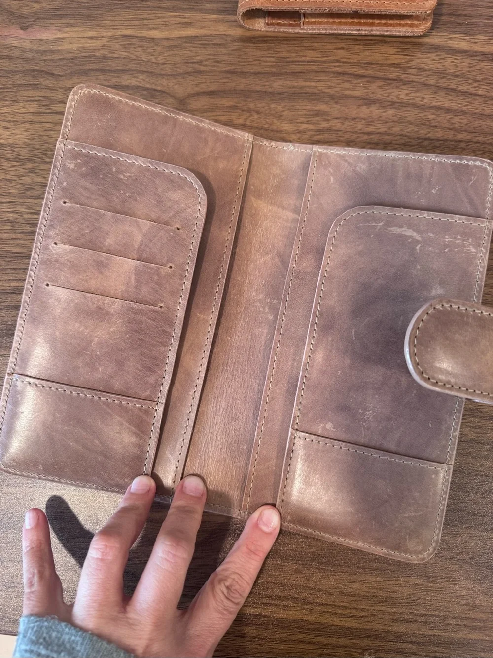 Leather Home Office Planner in Brown - Classic Organizer